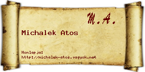Michalek Atos névjegykártya